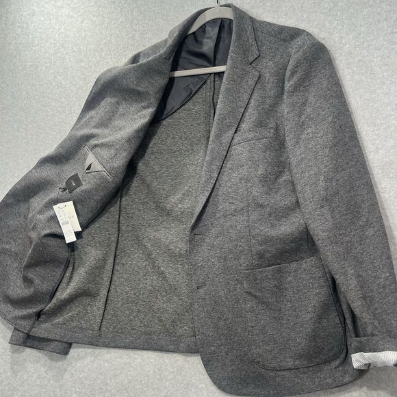 Men's J. Crew Knit Wool Cotton Blend Blazer XL Gray NWT! AX264 - Picture 6 of 16